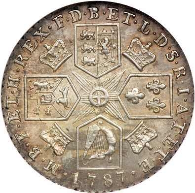 Shilling Reverse Image minted in UNITED KINGDOM in 1787 (1760-20 - George III)  - The Coin Database