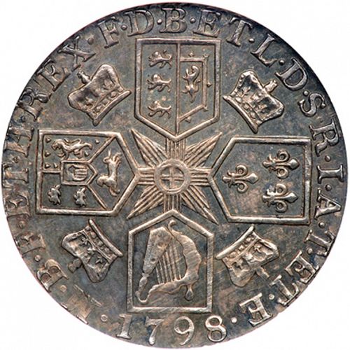 Shilling Reverse Image minted in UNITED KINGDOM in 1798 (1760-20 - George III)  - The Coin Database
