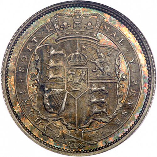 Shilling Reverse Image minted in UNITED KINGDOM in 1819 (1760-20 - George III - New coinage)  - The Coin Database