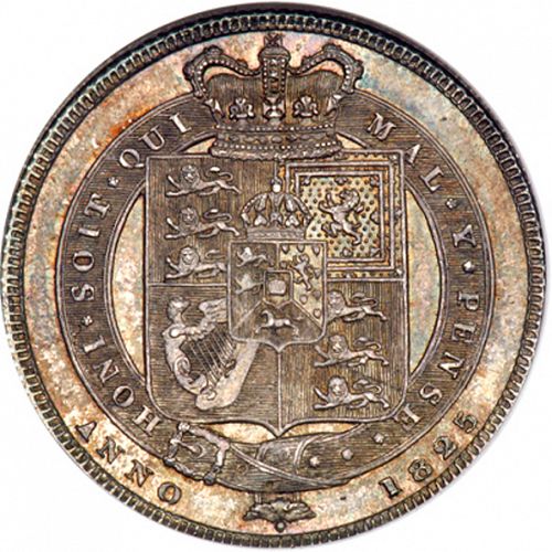 Shilling Reverse Image minted in UNITED KINGDOM in 1825 (1820-30 - George IV)  - The Coin Database