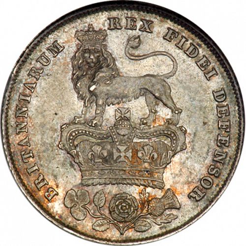Shilling Reverse Image minted in UNITED KINGDOM in 1827 (1820-30 - George IV)  - The Coin Database