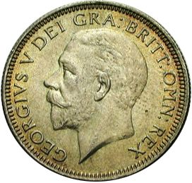 Shilling Obverse Image minted in UNITED KINGDOM in 1929 (1910-36  -  George V)  - The Coin Database