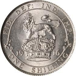 Shilling Reverse Image minted in UNITED KINGDOM in 1916 (1910-36  -  George V)  - The Coin Database
