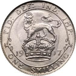 Shilling Reverse Image minted in UNITED KINGDOM in 1917 (1910-36  -  George V)  - The Coin Database