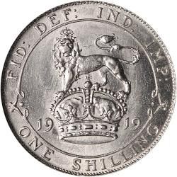Shilling Reverse Image minted in UNITED KINGDOM in 1919 (1910-36  -  George V)  - The Coin Database