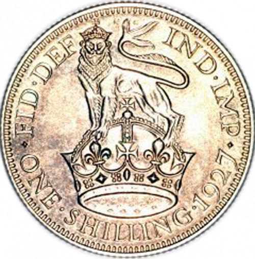 Shilling Reverse Image minted in UNITED KINGDOM in 1927 (1910-36  -  George V)  - The Coin Database