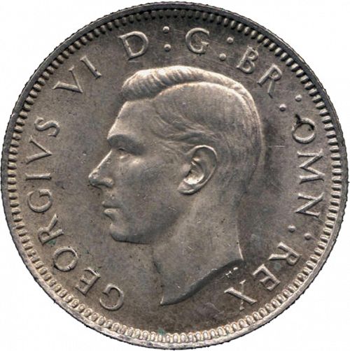 Shilling Obverse Image minted in UNITED KINGDOM in 1940S (1937-52 - George VI)  - The Coin Database