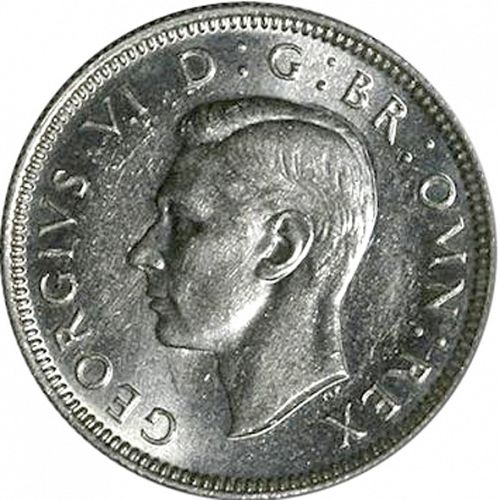 Shilling Obverse Image minted in UNITED KINGDOM in 1945S (1937-52 - George VI)  - The Coin Database