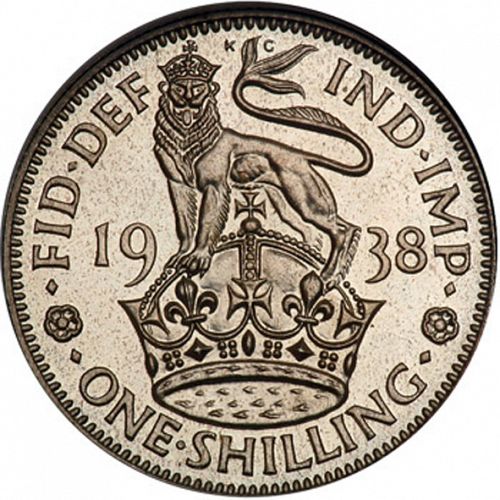 Shilling Reverse Image minted in UNITED KINGDOM in 1938E (1937-52 - George VI)  - The Coin Database