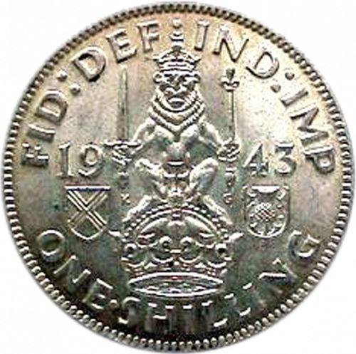 Shilling Reverse Image minted in UNITED KINGDOM in 1943S (1937-52 - George VI)  - The Coin Database