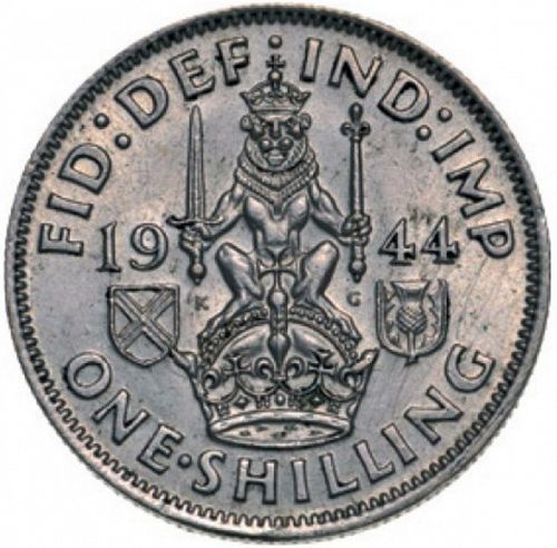 Shilling Reverse Image minted in UNITED KINGDOM in 1944S (1937-52 - George VI)  - The Coin Database