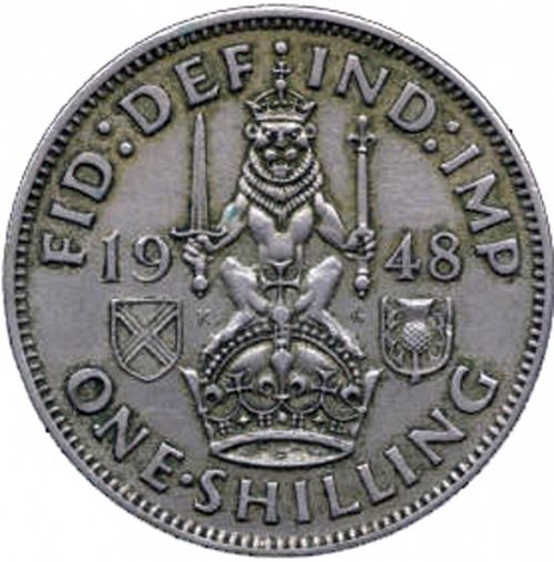 Shilling Reverse Image minted in UNITED KINGDOM in 1948S (1937-52 - George VI)  - The Coin Database