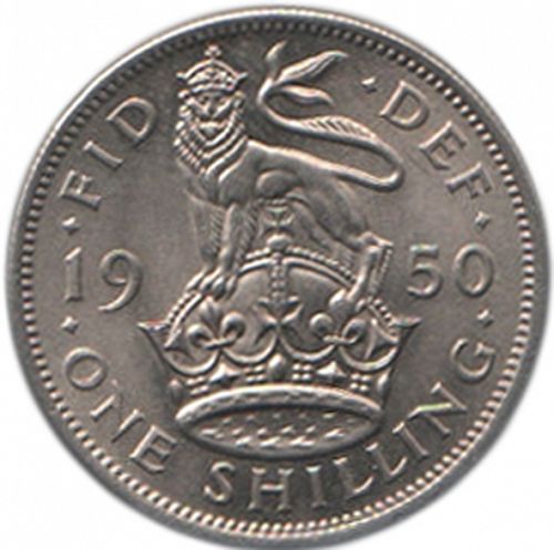 Shilling Reverse Image minted in UNITED KINGDOM in 1950E (1937-52 - George VI)  - The Coin Database