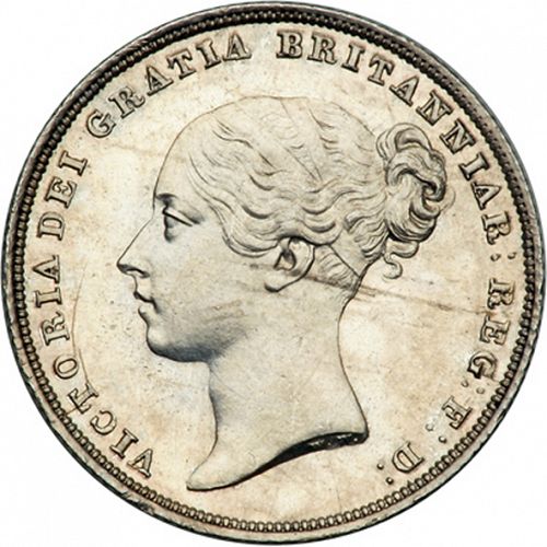Shilling Obverse Image minted in UNITED KINGDOM in 1838 (1837-01  -  Victoria)  - The Coin Database