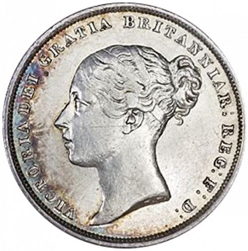 Shilling Obverse Image minted in UNITED KINGDOM in 1839 (1837-01  -  Victoria)  - The Coin Database