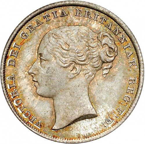 Shilling Obverse Image minted in UNITED KINGDOM in 1841 (1837-01  -  Victoria)  - The Coin Database