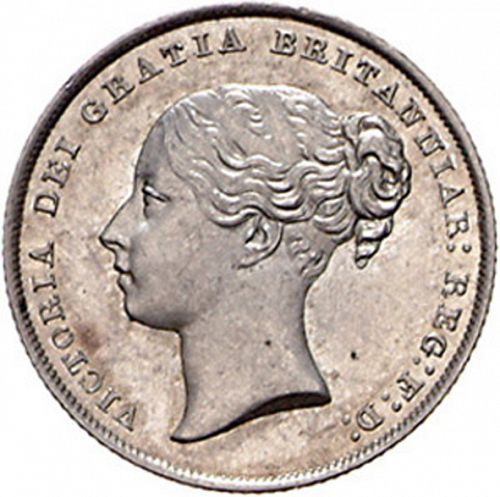 Shilling Obverse Image minted in UNITED KINGDOM in 1844 (1837-01  -  Victoria)  - The Coin Database