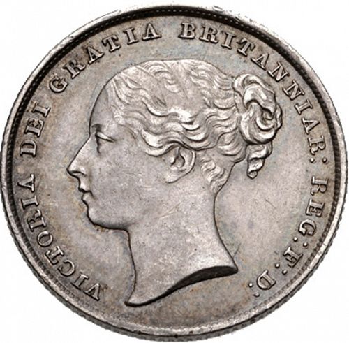 Shilling Obverse Image minted in UNITED KINGDOM in 1846 (1837-01  -  Victoria)  - The Coin Database