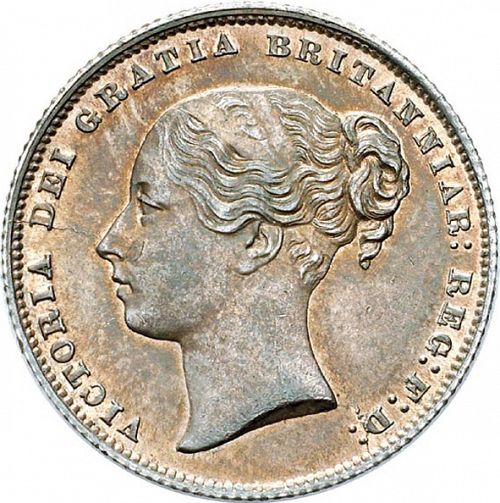 Shilling Obverse Image minted in UNITED KINGDOM in 1860 (1837-01  -  Victoria)  - The Coin Database