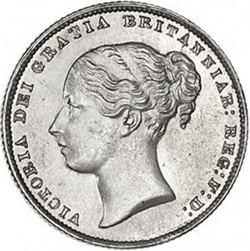 Shilling Obverse Image minted in UNITED KINGDOM in 1863 (1837-01  -  Victoria)  - The Coin Database