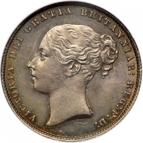 Shilling Obverse Image minted in UNITED KINGDOM in 1866 (1837-01  -  Victoria)  - The Coin Database