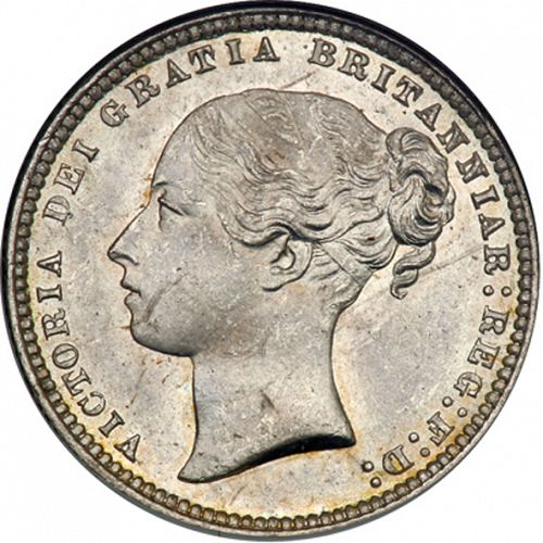 Shilling Obverse Image minted in UNITED KINGDOM in 1874 (1837-01  -  Victoria)  - The Coin Database