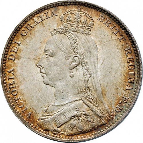 Shilling Obverse Image minted in UNITED KINGDOM in 1892 (1837-01  -  Victoria)  - The Coin Database