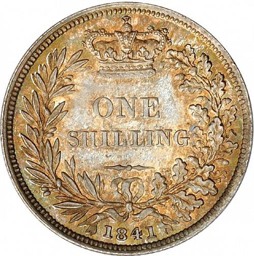 Shilling Reverse Image minted in UNITED KINGDOM in 1841 (1837-01  -  Victoria)  - The Coin Database