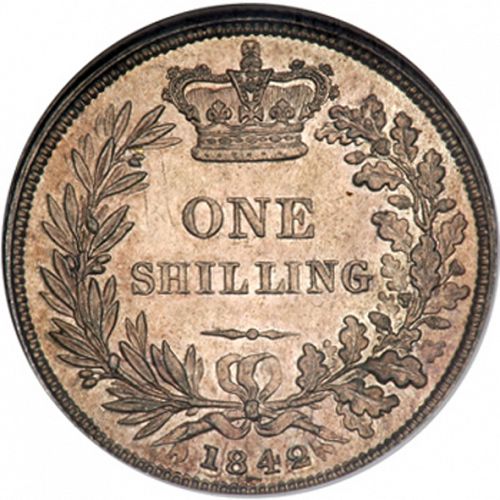 Shilling Reverse Image minted in UNITED KINGDOM in 1842 (1837-01  -  Victoria)  - The Coin Database