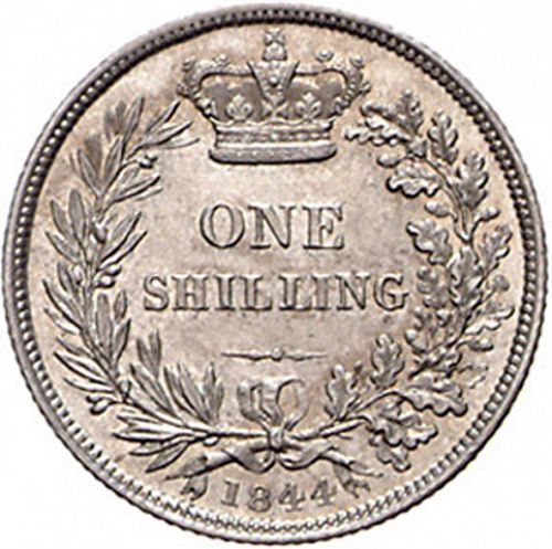 Shilling Reverse Image minted in UNITED KINGDOM in 1844 (1837-01  -  Victoria)  - The Coin Database