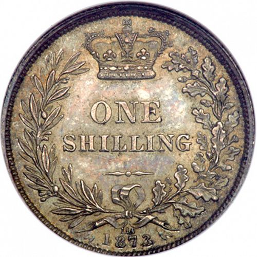 Shilling Reverse Image minted in UNITED KINGDOM in 1873 (1837-01  -  Victoria)  - The Coin Database