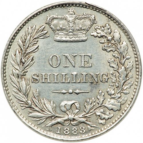Shilling Reverse Image minted in UNITED KINGDOM in 1883 (1837-01  -  Victoria)  - The Coin Database