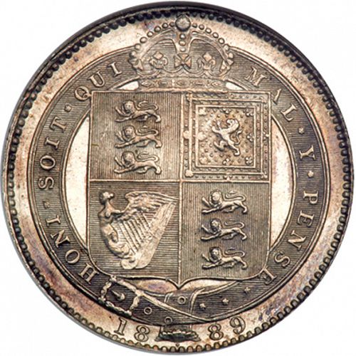 Shilling Reverse Image minted in UNITED KINGDOM in 1889 (1837-01  -  Victoria)  - The Coin Database