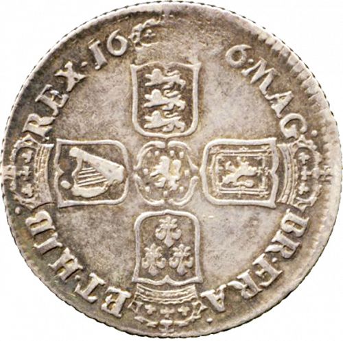 Shilling Reverse Image minted in UNITED KINGDOM in 1696N (1694-01 - William III)  - The Coin Database
