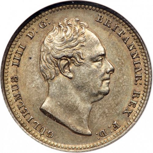 Shilling Obverse Image minted in UNITED KINGDOM in 1836 (1830-37 - William IV)  - The Coin Database