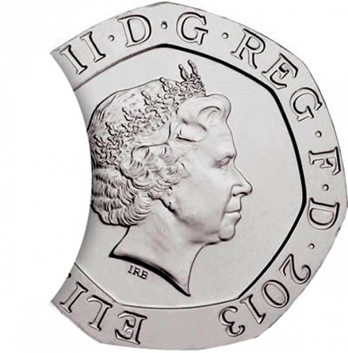 20p Obverse Image minted in UNITED KINGDOM in 2013 (1971-up  -  Elizabeth II - Decimal Coinage)  - The Coin Database