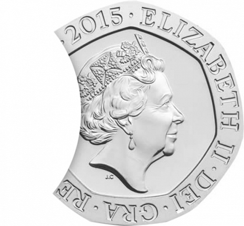 20p Obverse Image minted in UNITED KINGDOM in 2015 (1971-up  -  Elizabeth II - Decimal Coinage)  - The Coin Database