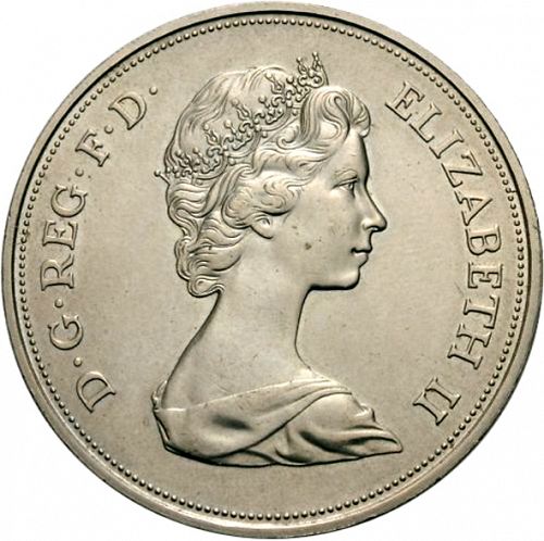 25p Obverse Image minted in UNITED KINGDOM in 1972 (1971-up  -  Elizabeth II - Decimal Coinage)  - The Coin Database
