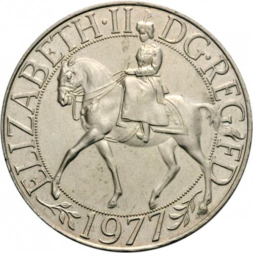 25p Obverse Image minted in UNITED KINGDOM in 1977 (1971-up  -  Elizabeth II - Decimal Coinage)  - The Coin Database