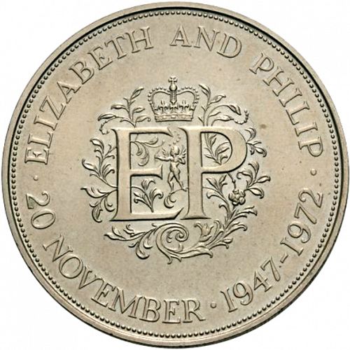 25p Reverse Image minted in UNITED KINGDOM in 1972 (1971-up  -  Elizabeth II - Decimal Coinage)  - The Coin Database