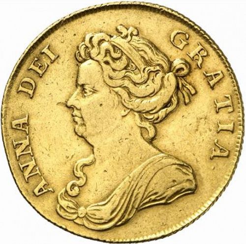 Two Guineas Obverse Image minted in UNITED KINGDOM in 1709 (1701-14 - Anne)  - The Coin Database