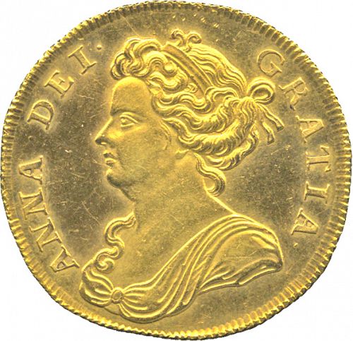 Two Guineas Obverse Image minted in UNITED KINGDOM in 1713 (1701-14 - Anne)  - The Coin Database