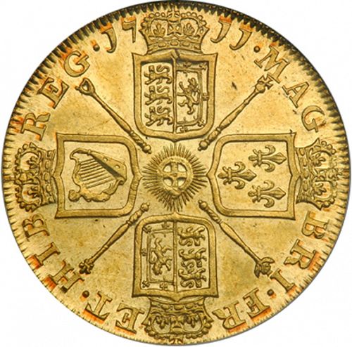 Two Guineas Reverse Image minted in UNITED KINGDOM in 1711 (1701-14 - Anne)  - The Coin Database