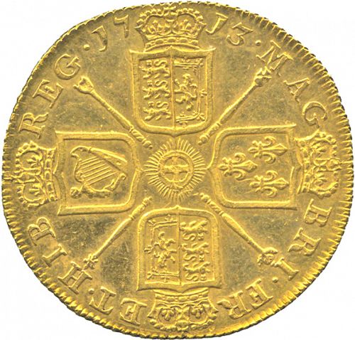 Two Guineas Reverse Image minted in UNITED KINGDOM in 1713 (1701-14 - Anne)  - The Coin Database