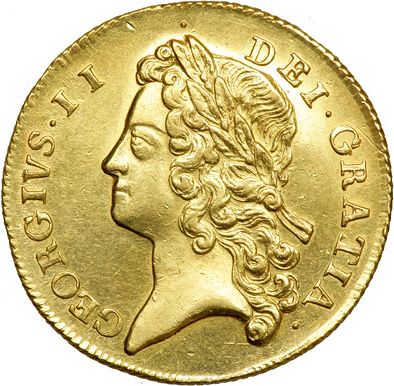 Two Guineas Obverse Image minted in UNITED KINGDOM in 1735 (1727-60 - George II)  - The Coin Database