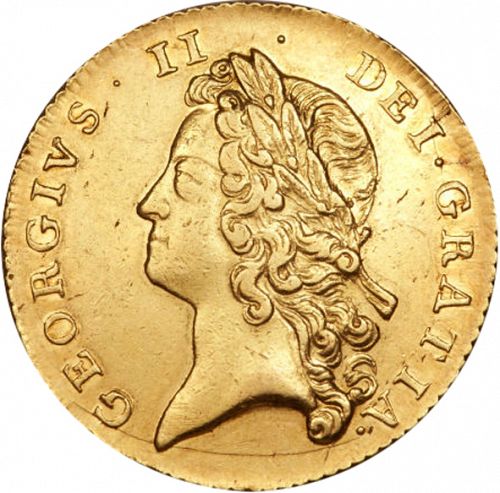 Two Guineas Obverse Image minted in UNITED KINGDOM in 1738 (1727-60 - George II)  - The Coin Database