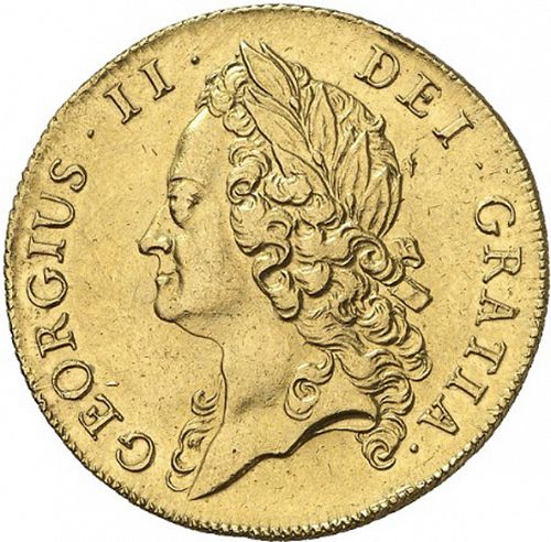Two Guineas Obverse Image minted in UNITED KINGDOM in 1739 (1727-60 - George II)  - The Coin Database