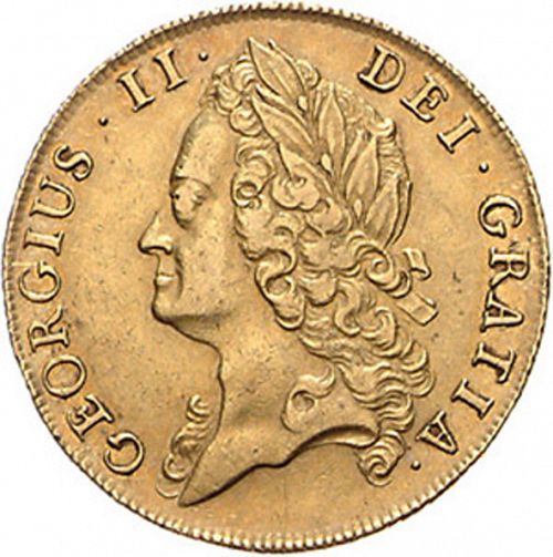 Two Guineas Obverse Image minted in UNITED KINGDOM in 1740 (1727-60 - George II)  - The Coin Database