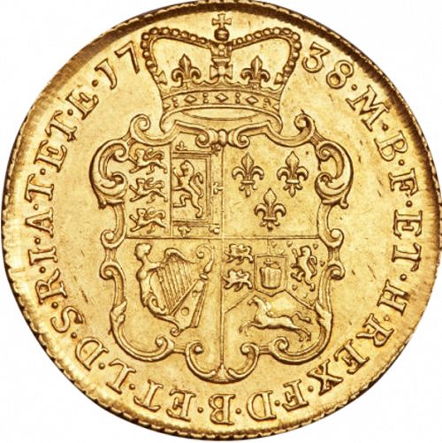 Two Guineas Reverse Image minted in UNITED KINGDOM in 1738 (1727-60 - George II)  - The Coin Database