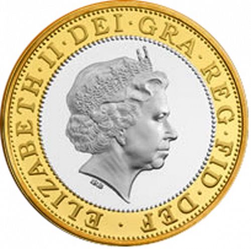 £2 Obverse Image minted in UNITED KINGDOM in 1998 (1971-up  -  Elizabeth II - Decimal Coinage)  - The Coin Database